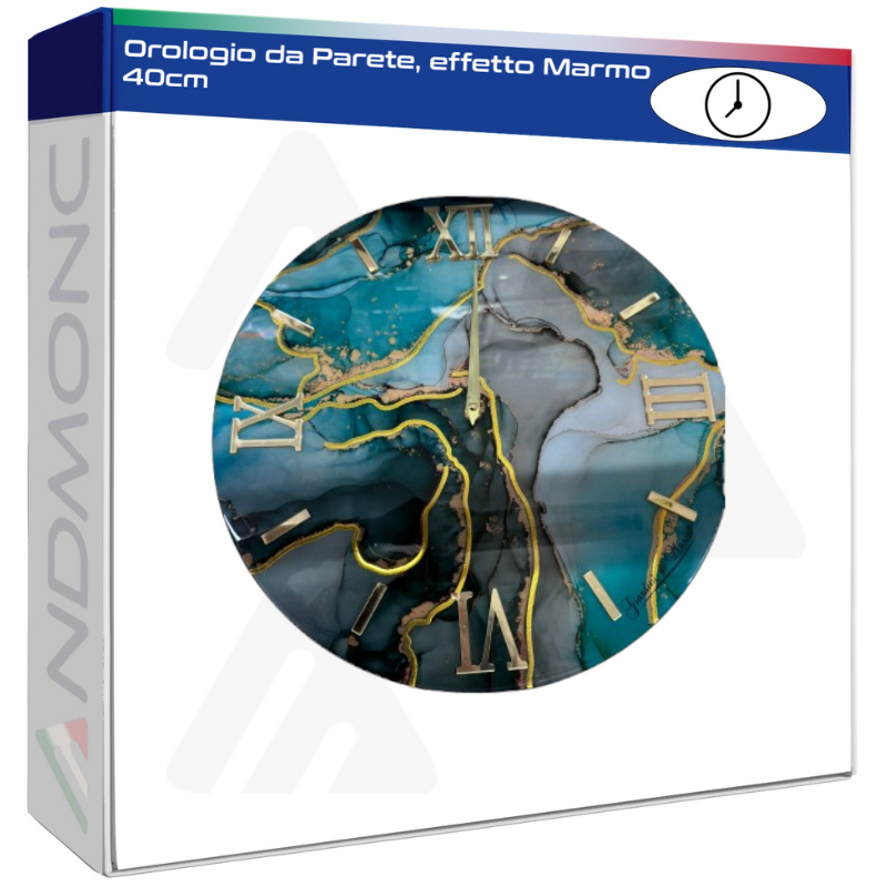 Orologio da Parete, effetto Marmo 40cm