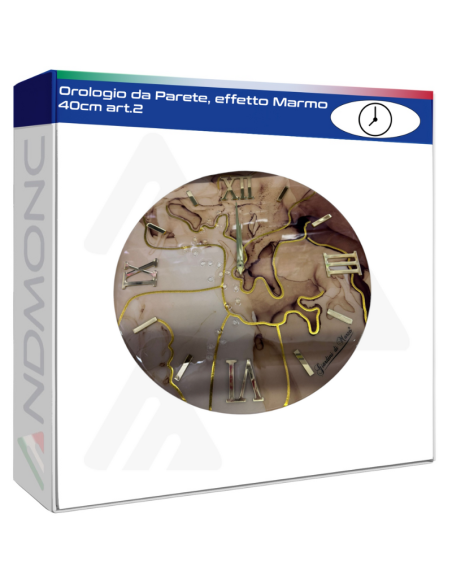 Orologio da Parete, effetto Marmo 40cm art.2