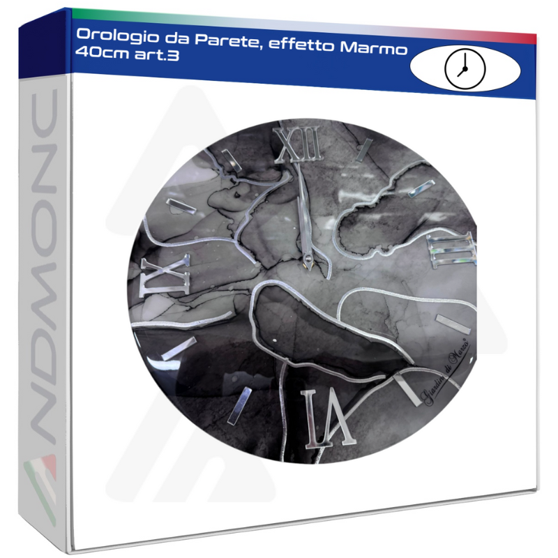 Orologio da Parete, effetto Marmo 40cm art.3