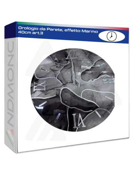 Orologio da Parete, effetto Marmo 40cm art.3