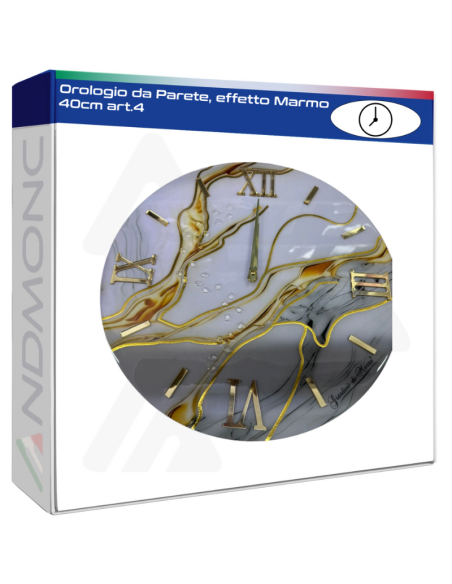 Orologio da Parete, effetto Marmo 40cm art.4