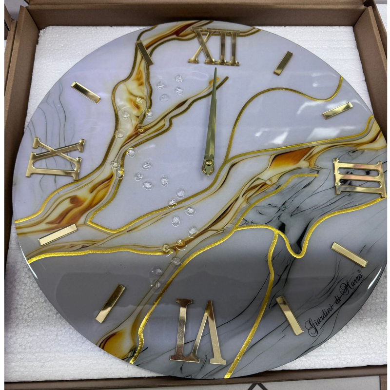 Orologio da Parete, effetto Marmo 40cm art.4