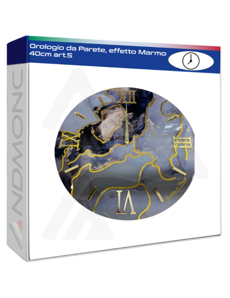 Orologio da Parete, effetto Marmo 40cm art.5
