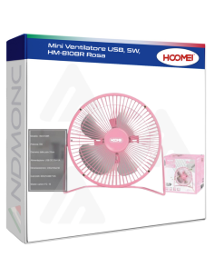 Mini Ventilatore USB, 5W, HM-8108R Rosa