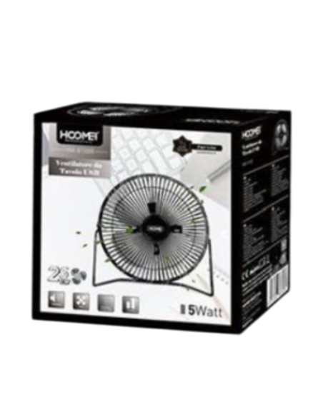 Mini Ventilatore USB, 5W, HM-8108B Nero