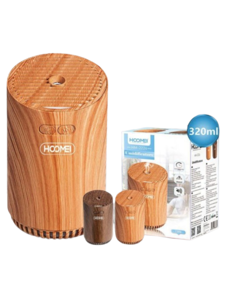Umidificatore Ambiente Hoomei HM-2224 320ml LED USB BPA Free Silenzioso Moderno