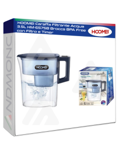 HOOMEI Caraffa Filtrante Acqua 3.5L HM-6575B Brocca BPA...