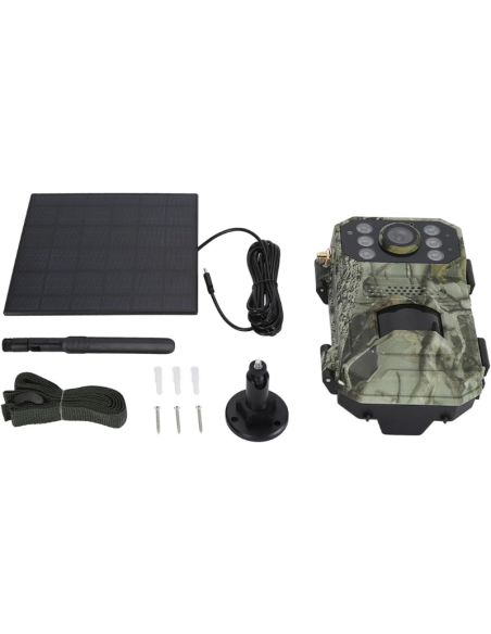 Telecamera da Caccia 4K con 4G LTE, Angolo Ampio 20°, Visione Notturna, Rilevamento Movimento 4MP ,IP66