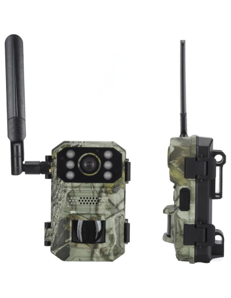 Telecamera da Caccia 4K con 4G LTE, Angolo Ampio 20°, Visione Notturna, Rilevamento Movimento 4MP ,IP66