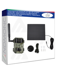 Telecamera da Caccia 4K con 4G LTE, Angolo Ampio 20°,...