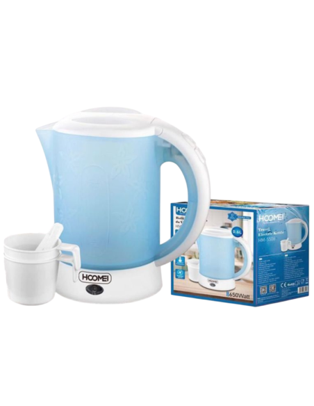 Bollitore Elettrico Da Viaggio The Bevande Tisane 550-650w 0.6 Lt Hoomei Hm-5506