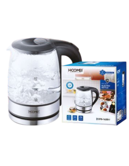 Bollitore Elettrico 1370 - 1630 Watt 1.2 Litri Base Girevole 360° Hoomei hm-5520