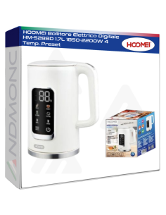 HOOMEI Bollitore Elettrico Digitale HM-5288D 1.7L...