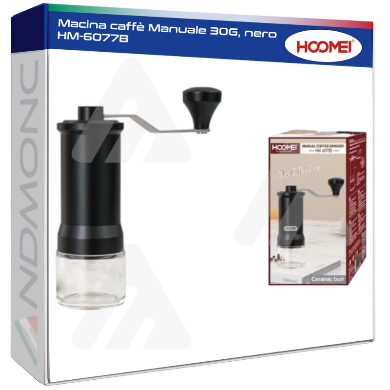 Macina caffè Manuale 30G, nero HM-6077B