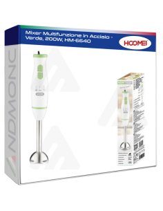Mixer Multifunzione in Acciaio - Verde, 200W, HM-6640