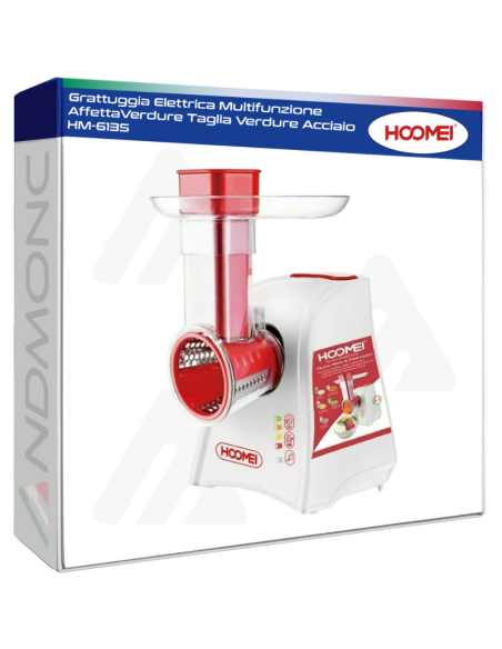 Grattuggia Elettrica Multifunzione Affetta Verdure Taglia Verdure Acciaio HM-6135