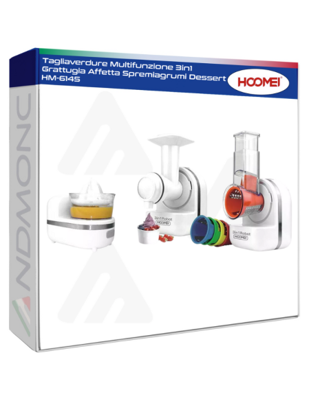 Tagliaverdure Multifunzione 3in1 Grattugia Affetta Spremiagrumi Dessert HM-6145
