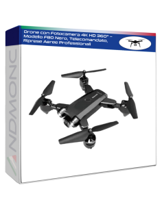 Drone con Fotocamera 4K HD 360° – Modello F80 Nero,...