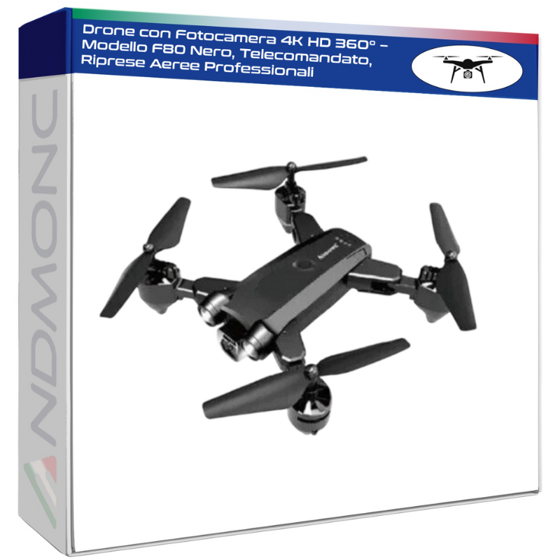 Drone con Fotocamera 4K HD 360° – Modello F80...