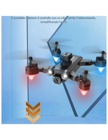 Drone con Fotocamera 4K HD 360° – Modello F80 Nero, Telecomandato, Riprese Aeree Professionali