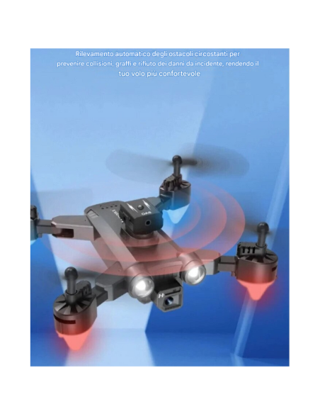 Drone con Fotocamera 4K HD 360° – Modello F80 Nero, Telecomandato, Riprese Aeree Professionali