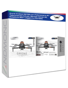 Andowl GST69 Drone con Fotocamera 4K, Telecomando, 360°,...