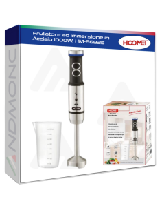 Frullatore ad immersione in Acciaio 1000W, HM-6682S