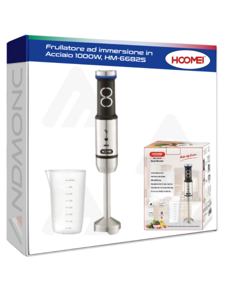 Frullatore ad immersione in Acciaio 1000W, HM-6682S