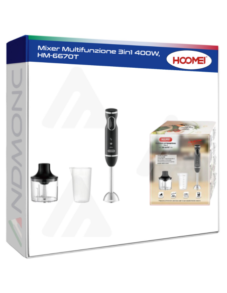 Mixer Multifunzione 3in1 400W, HM-6670T