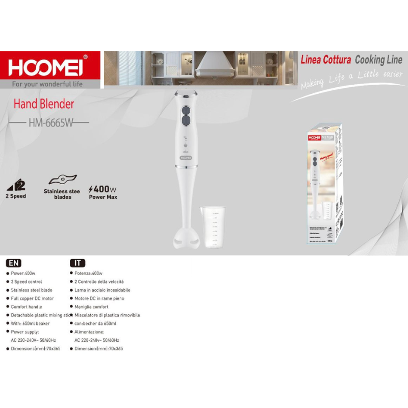 Mixer Multifunzione 400W, HM-6665W