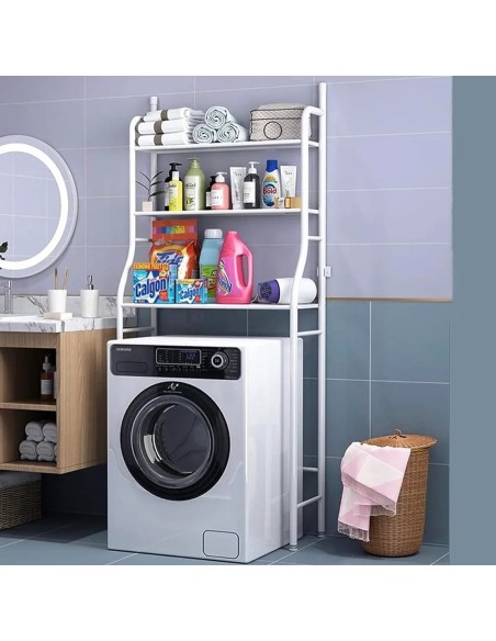 Scaffale da Bagno, Metallo, bianco