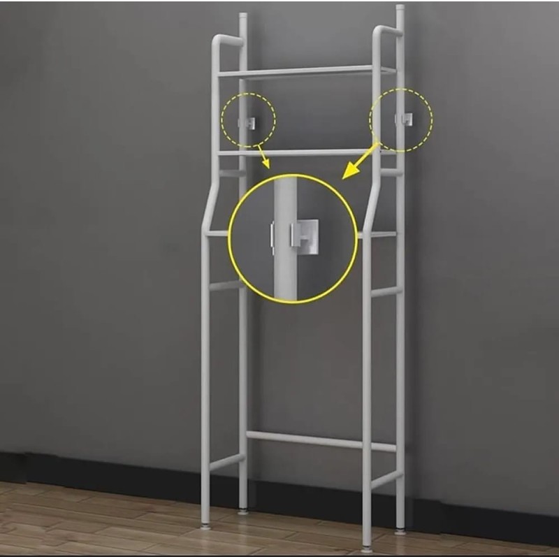 Scaffale da Bagno, Metallo, bianco