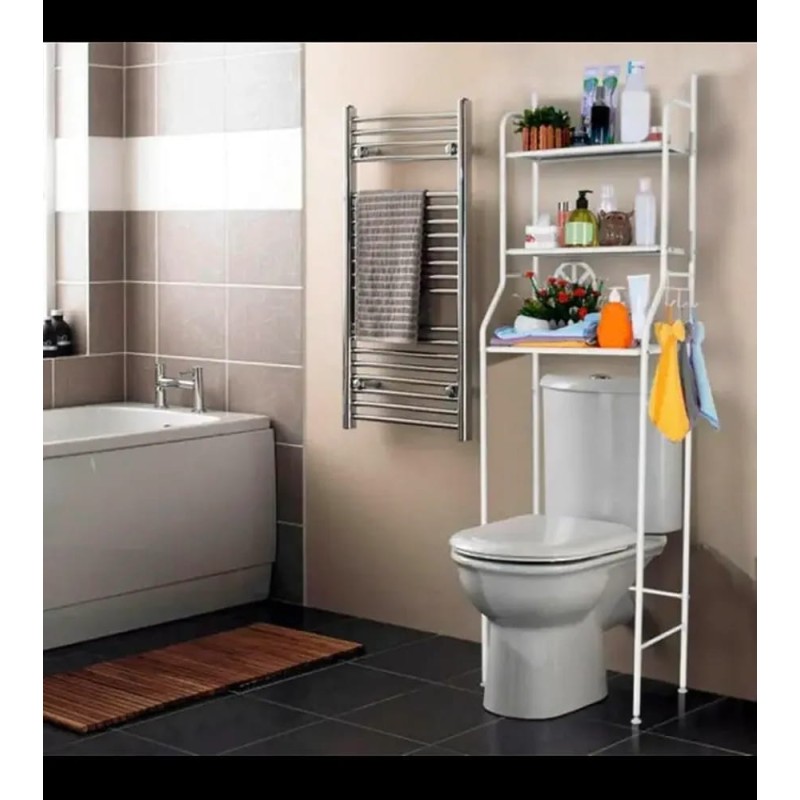 Scaffale da Bagno, Metallo, bianco