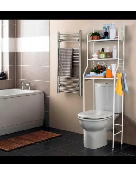 Scaffale da Bagno, Metallo, bianco