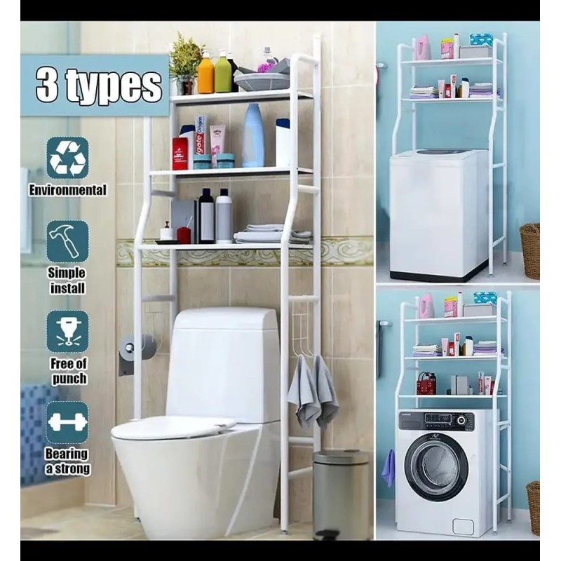 Scaffale da Bagno, Metallo, bianco