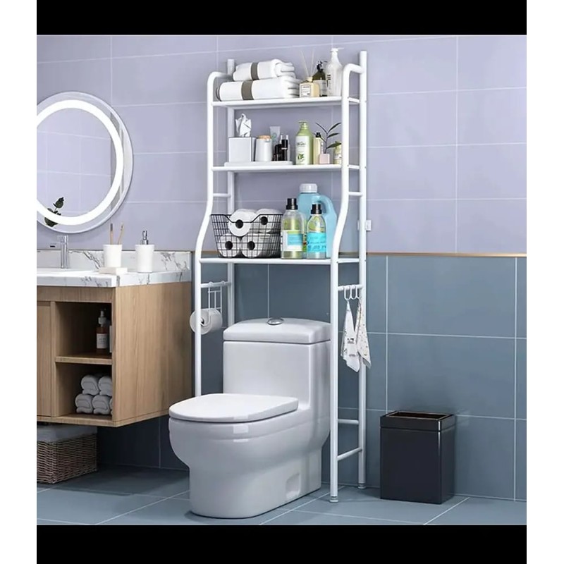 Scaffale da Bagno, Metallo, bianco