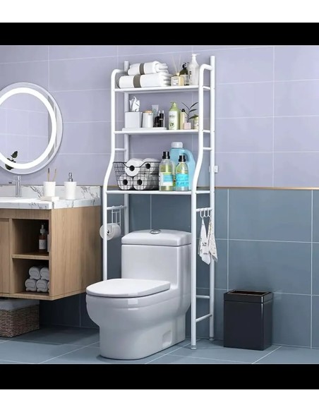 Scaffale da Bagno, Metallo, bianco