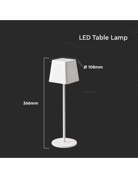 Lampada da tavolo LED ricariabile touch wireless