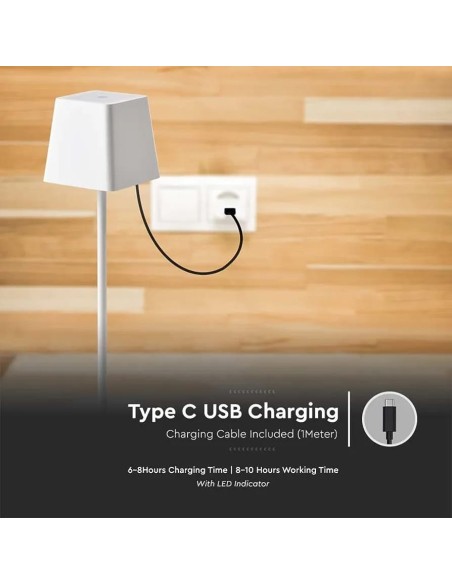 Lampada da tavolo LED ricariabile touch wireless