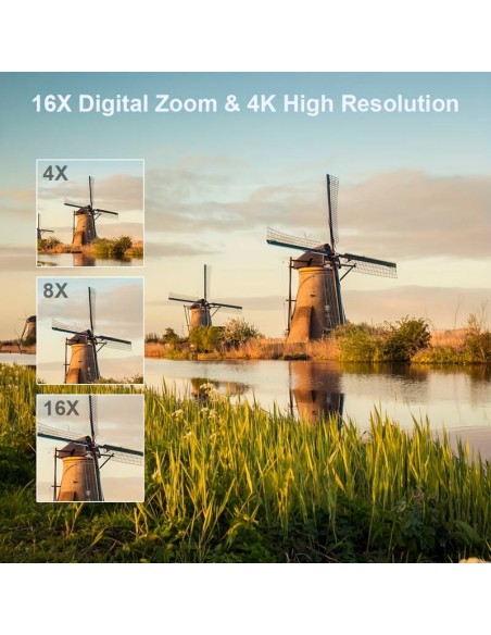 Fotocamera digitale 4k 16x camera e videocamera