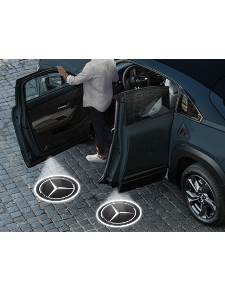 Luci sottoporta Mercedes-benz simbolo kit Carbonio