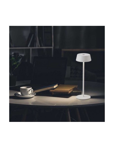 Lampada LED da tavolo bianco nero touch wireless