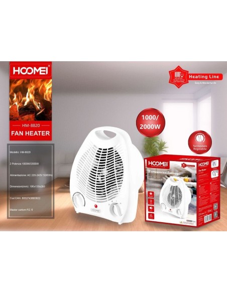 Termoventilatore scaldino hoomei