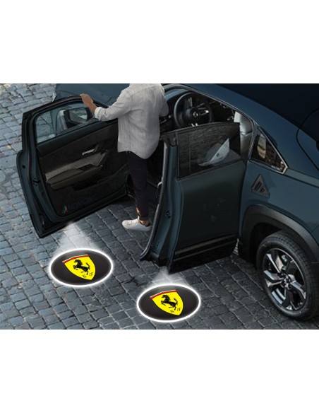 Luci sottoporta Ferrari kit Carbonio