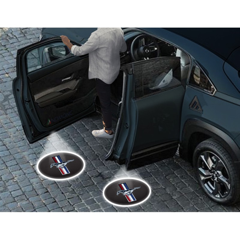 Luci sottoporta Mustang kit Carbonio