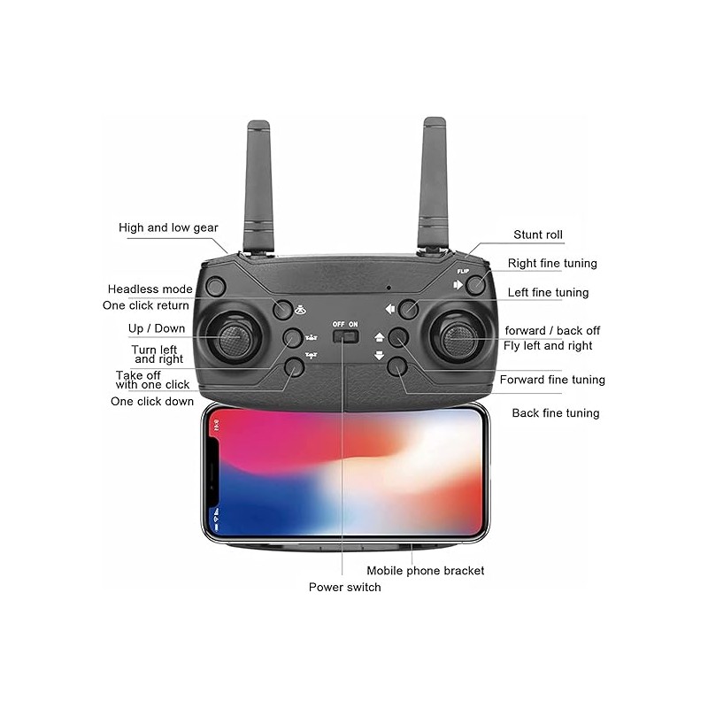 Drone portatile 4k doppia fotocamera