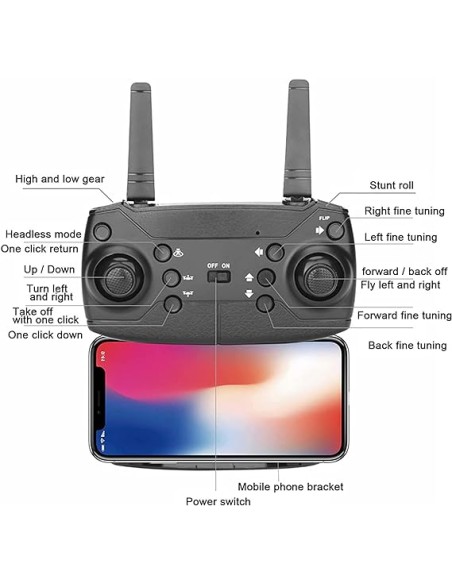 Drone portatile 4k doppia fotocamera