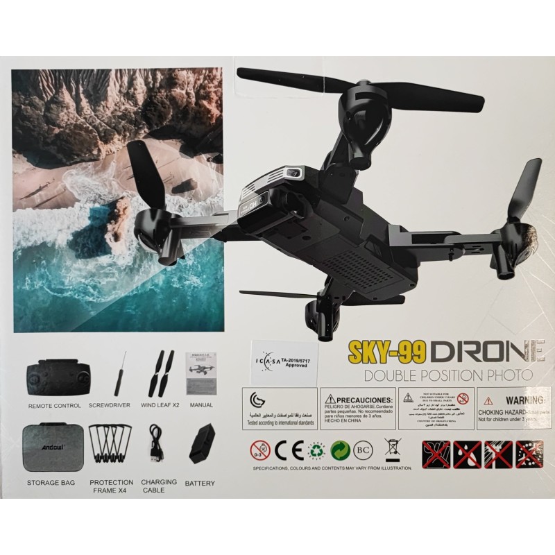 Drone pieghevole con fotocamera HD