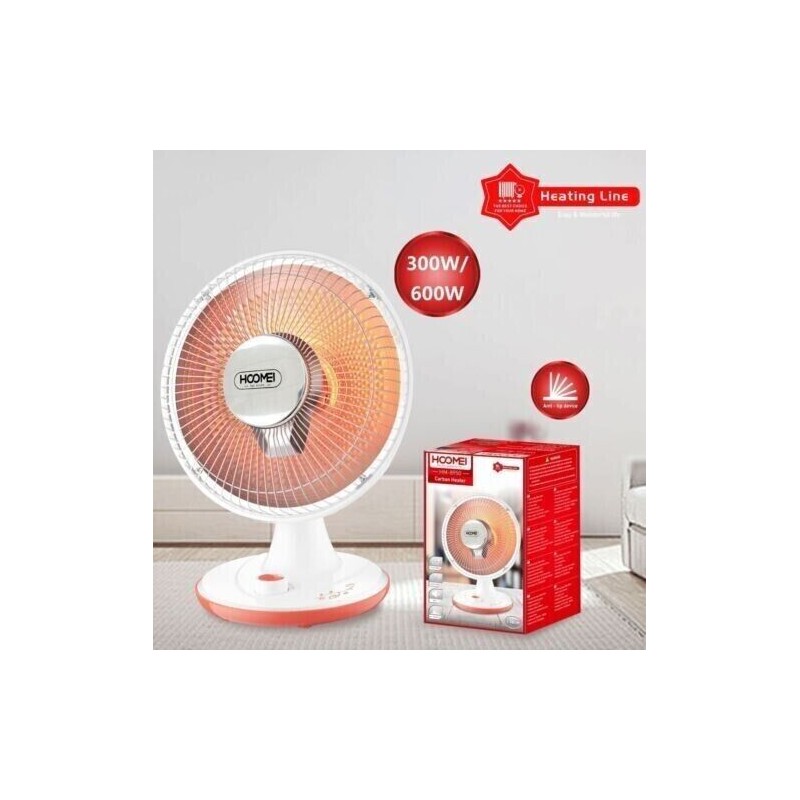 Hoomei Termoventilatore stufa al carbonio 600W