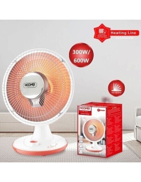 Hoomei Termoventilatore stufa al carbonio 600W